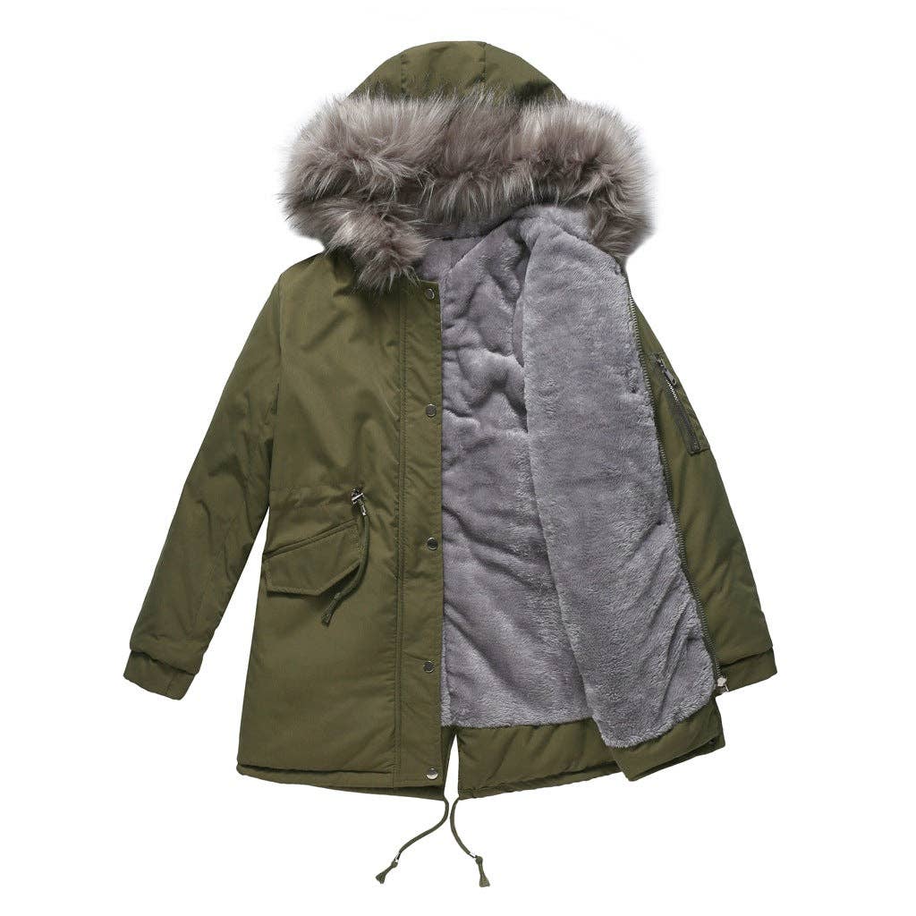 Marayn - Wholesale Coat - Women's - Warm Hooded MidLength Padded Parka Coat  Winter 20250