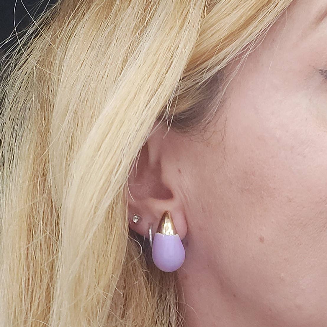 Daemon srls - Wholesale Stud/Post Earrings - DROP SPRING COLOURS - ACCIAIO  inossidabile ~ Paio Orecchini goccia bombe' smaltati16