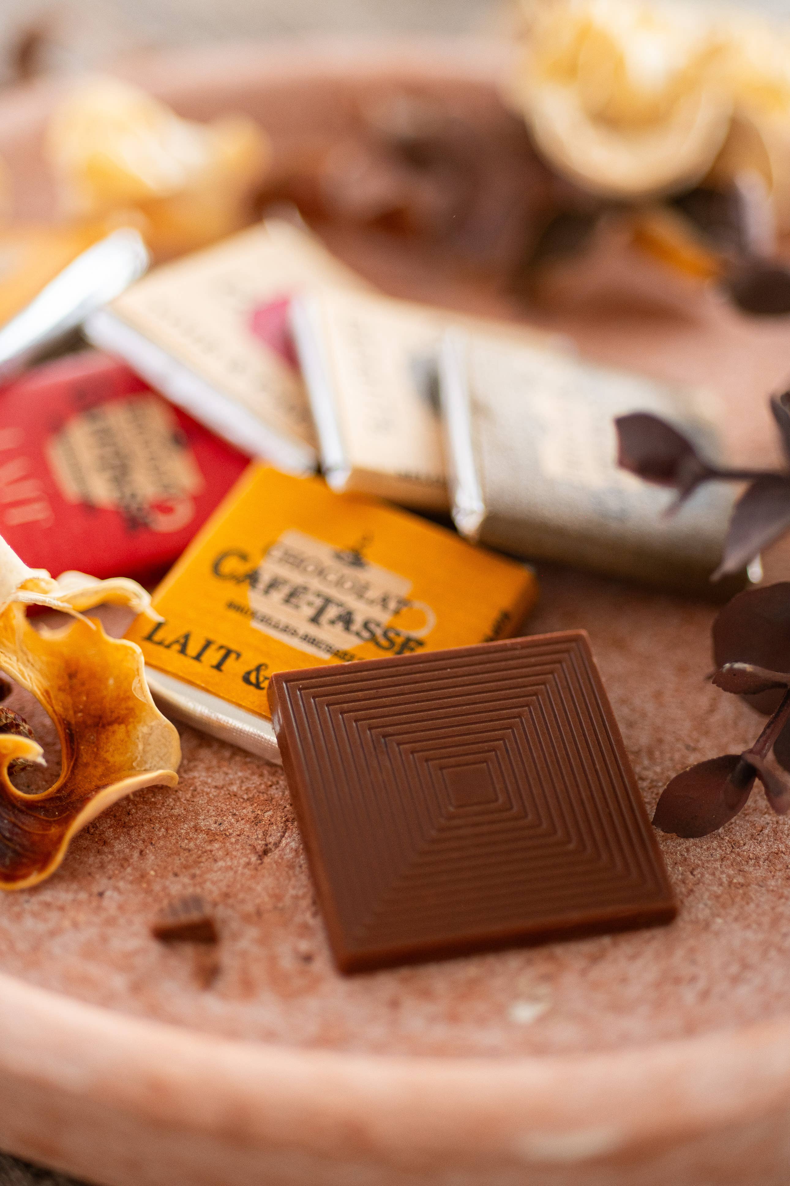 Café-Tasse – Caixa de chocolate por atacado – Conjunto de 15 quadrados de chocolates variados1