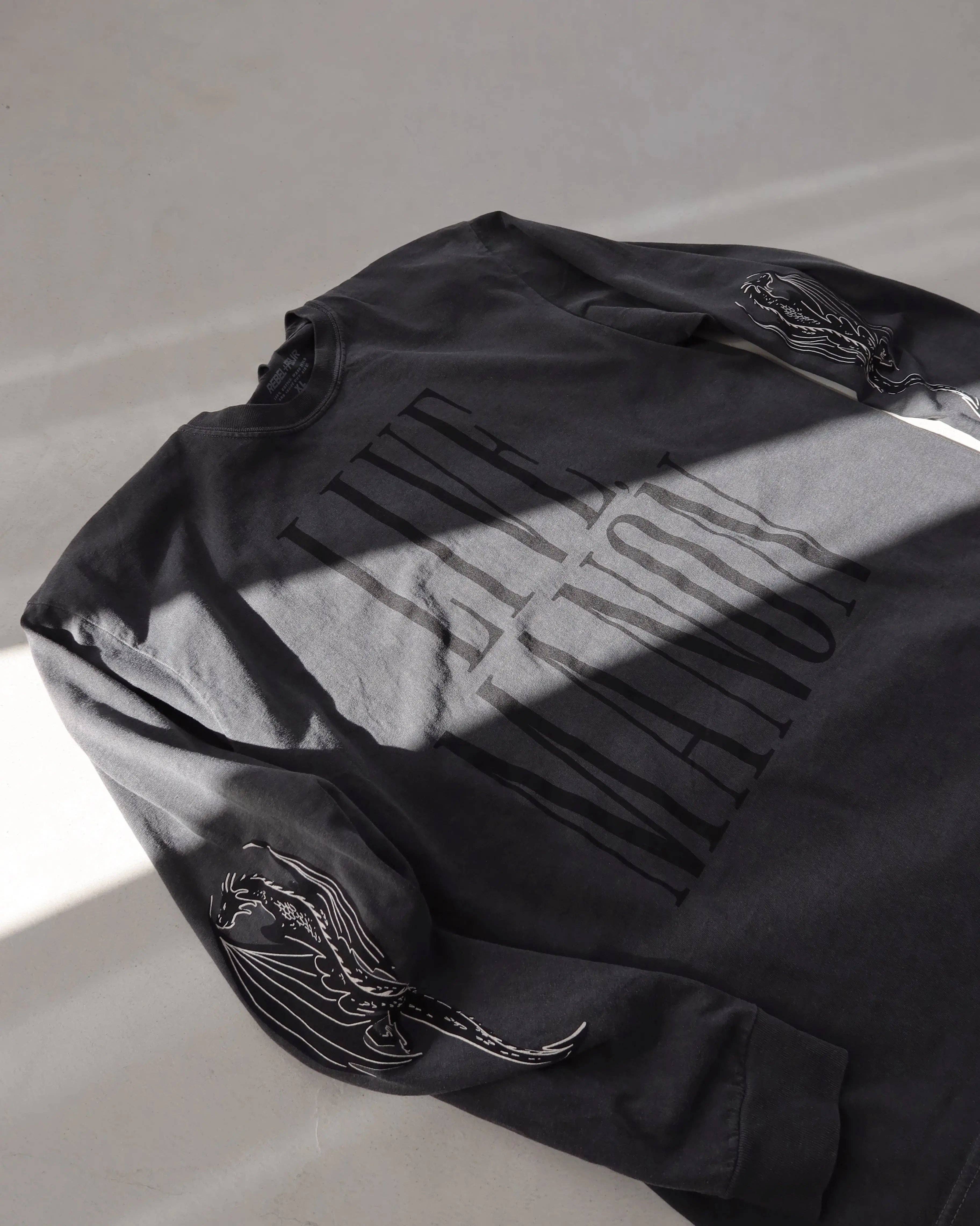 Rebel and Fleur - Wholesale Screen Printed T-Shirt - Women's - Live, Manon Long Sleeve T-shirt0