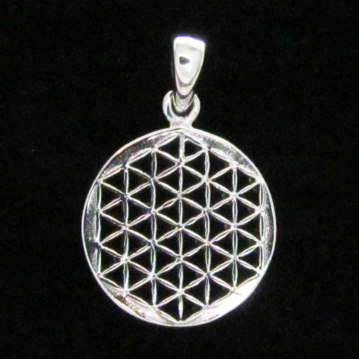 Pendentif ouvert en forme de fleur de vie en argent sterling de 16,2 mm pour la vente par Zeppo Merchandisers Inc