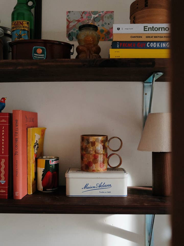 Hand-painted ceramic café au lait mug Le JARDIN for wholesale by Ohyoko ceramics