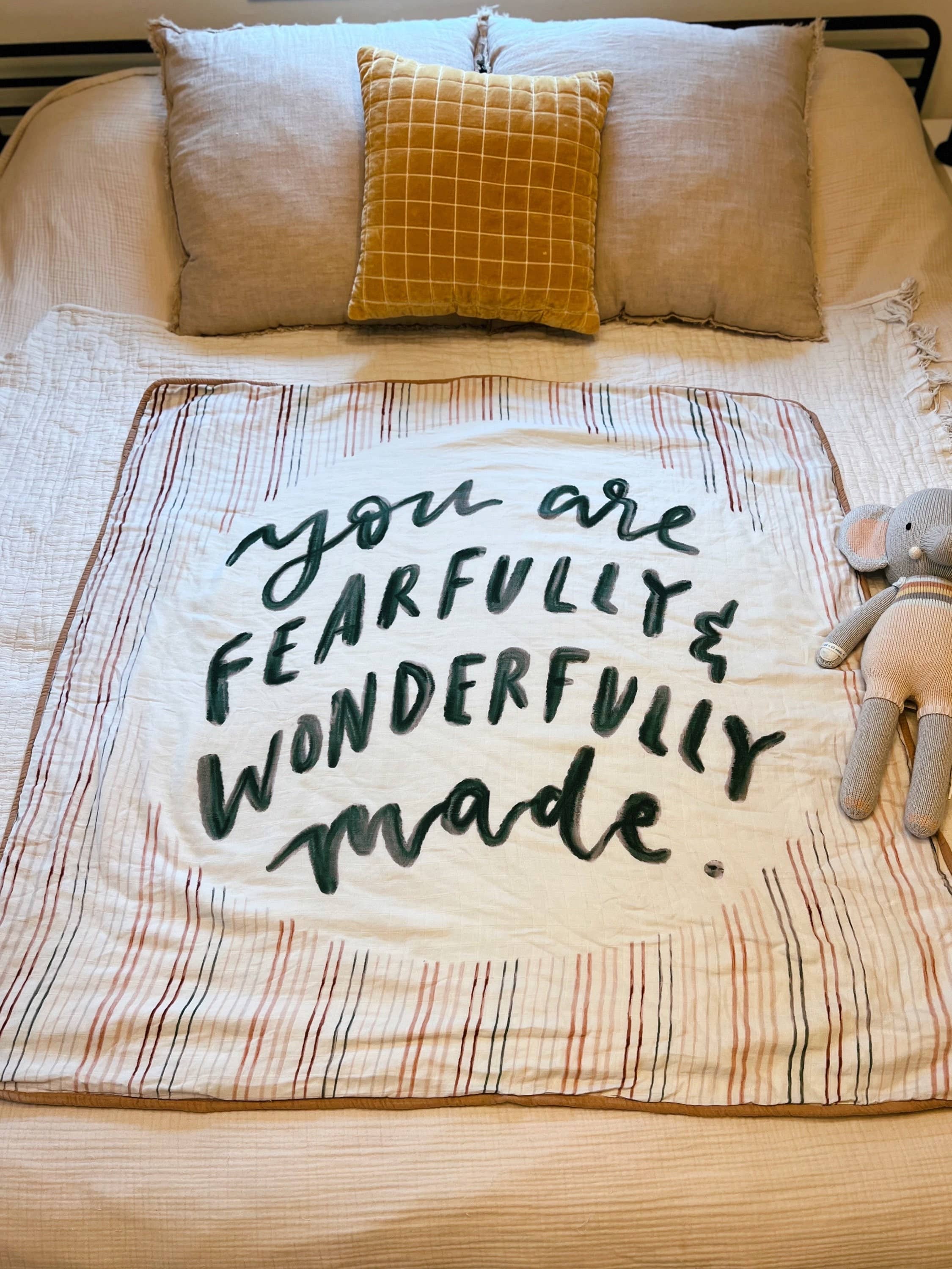 Fawnly - Wholesale Bedding Blanket - Kids & Baby - Wonderfully Made (Terrazzo) Bamboo/Cotton 8 Layer Blanket1