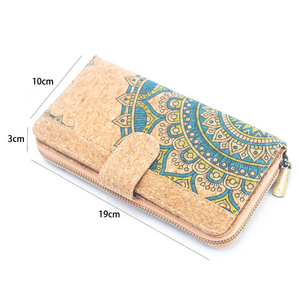 Meninas Bonitas Cork – wholesale Wallet – Women's – Natural Cork Mandala Pattern Women's Long Wallet/Cardholder10