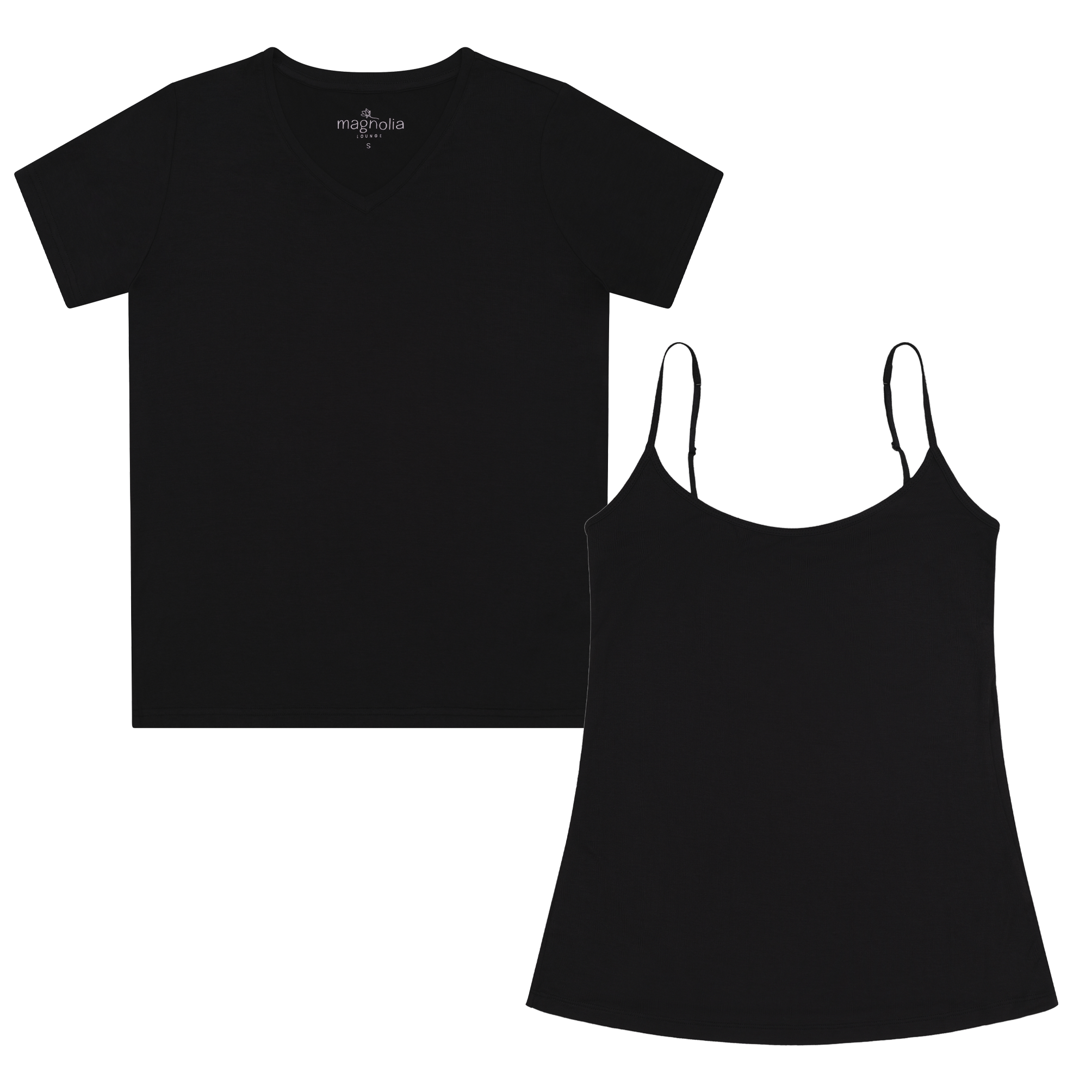 Magnolia Lounge - Wholesale T-shirt – women's - Women's Black Premium Bamboo V Neck Tee5