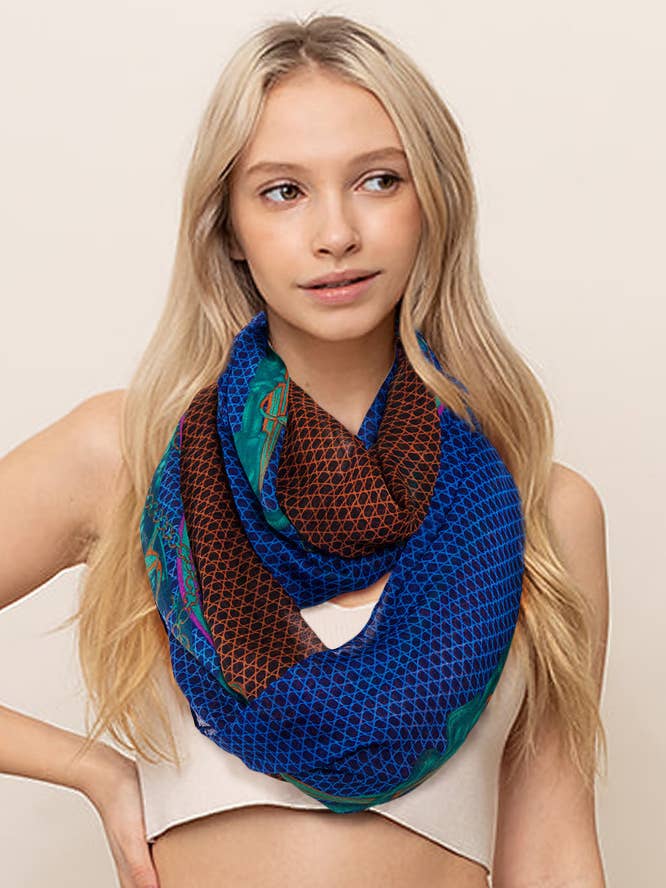 Cachecol Fivela Print Infinity por atacado de Hana