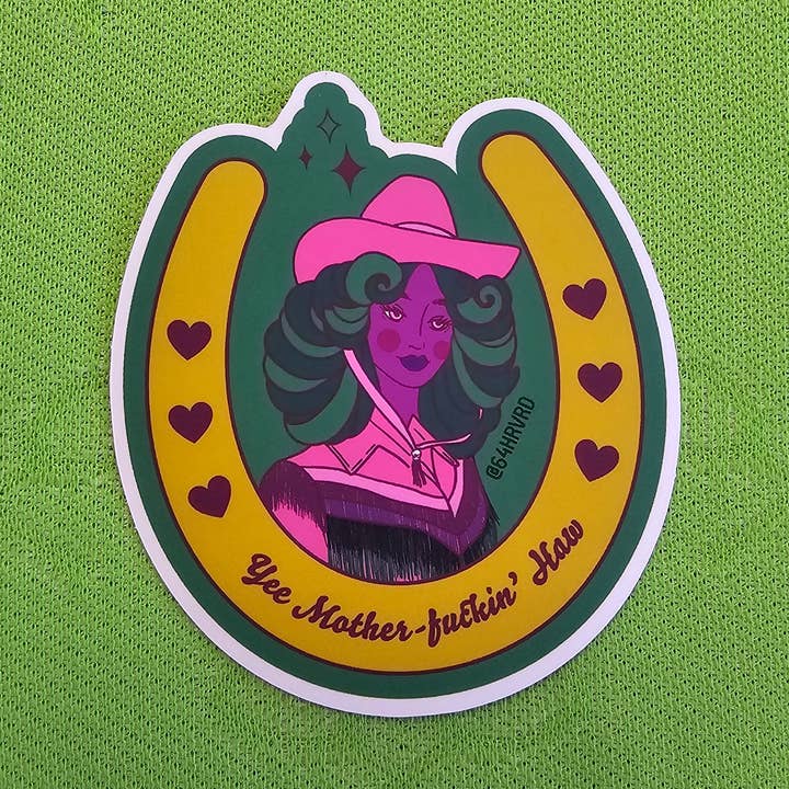 Yee Mother-Fuckin' Haw - Autocollant Inspiré par Barbie pour la vente par 64 Harvard