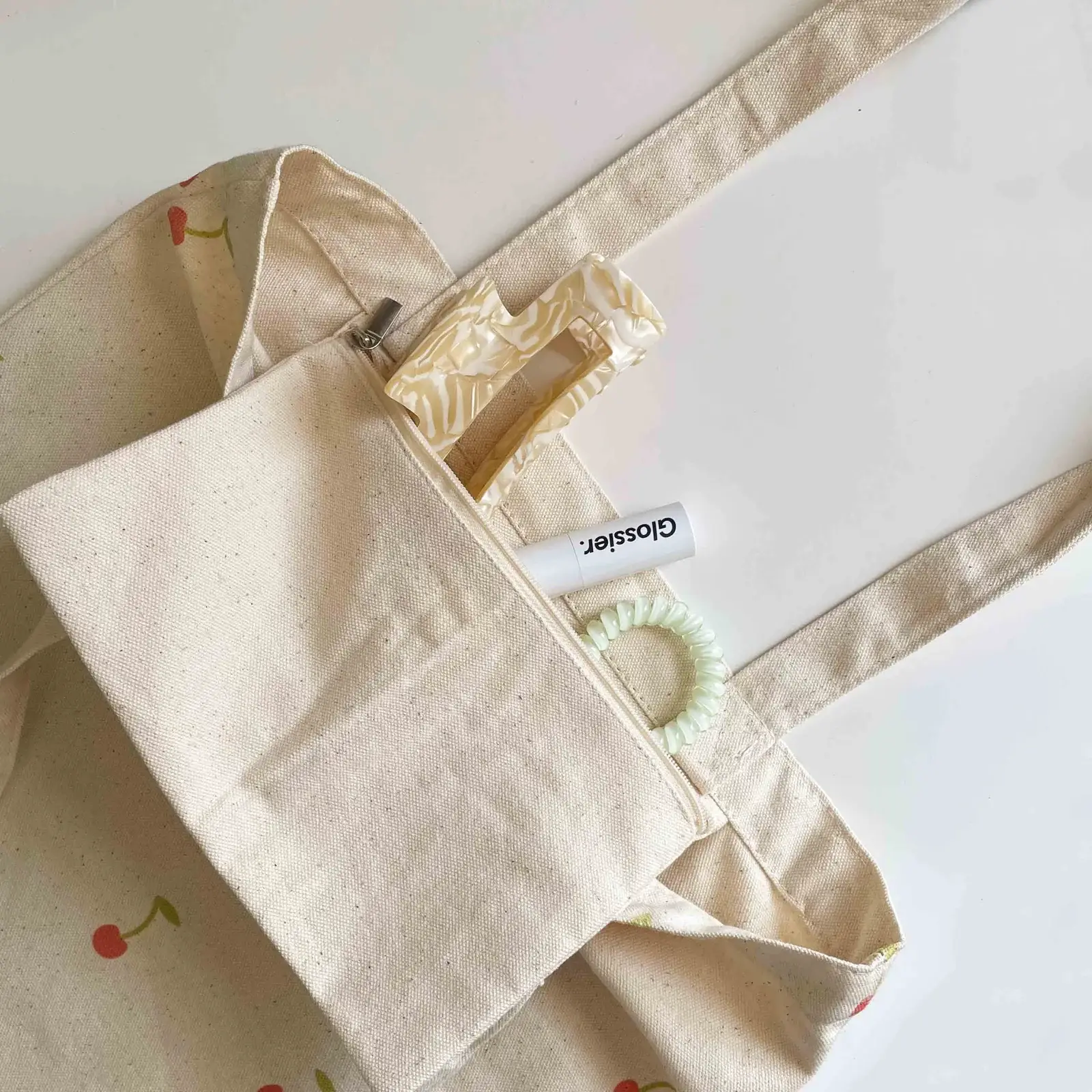 Dous - Wholesale Tote Bag - Women's - plain large cotton canvas tote bag with zippered pocket1