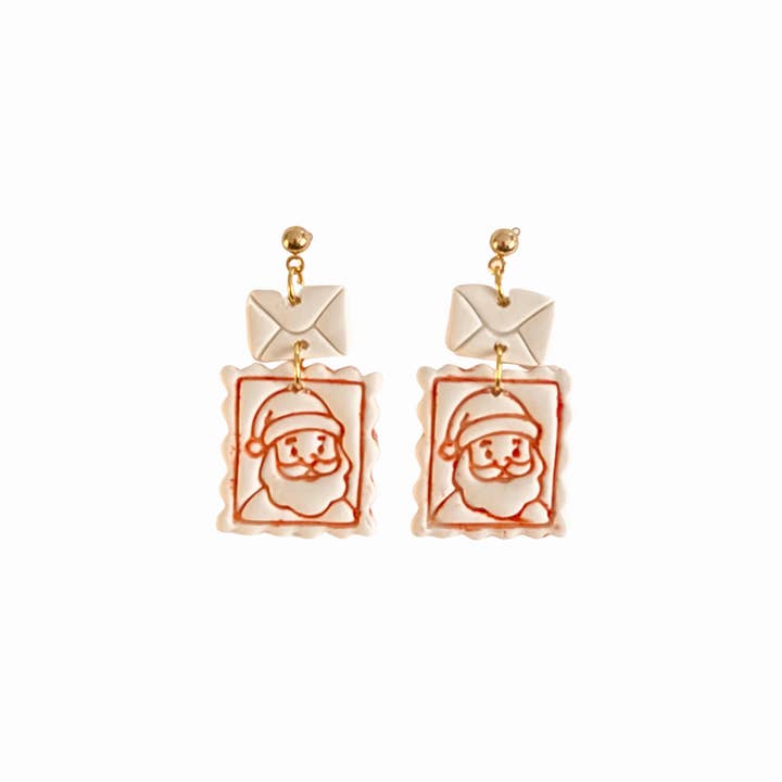 Dear Santa Letter Earrings | Winter, Santa, Christmas for wholesale by Sweet Tree