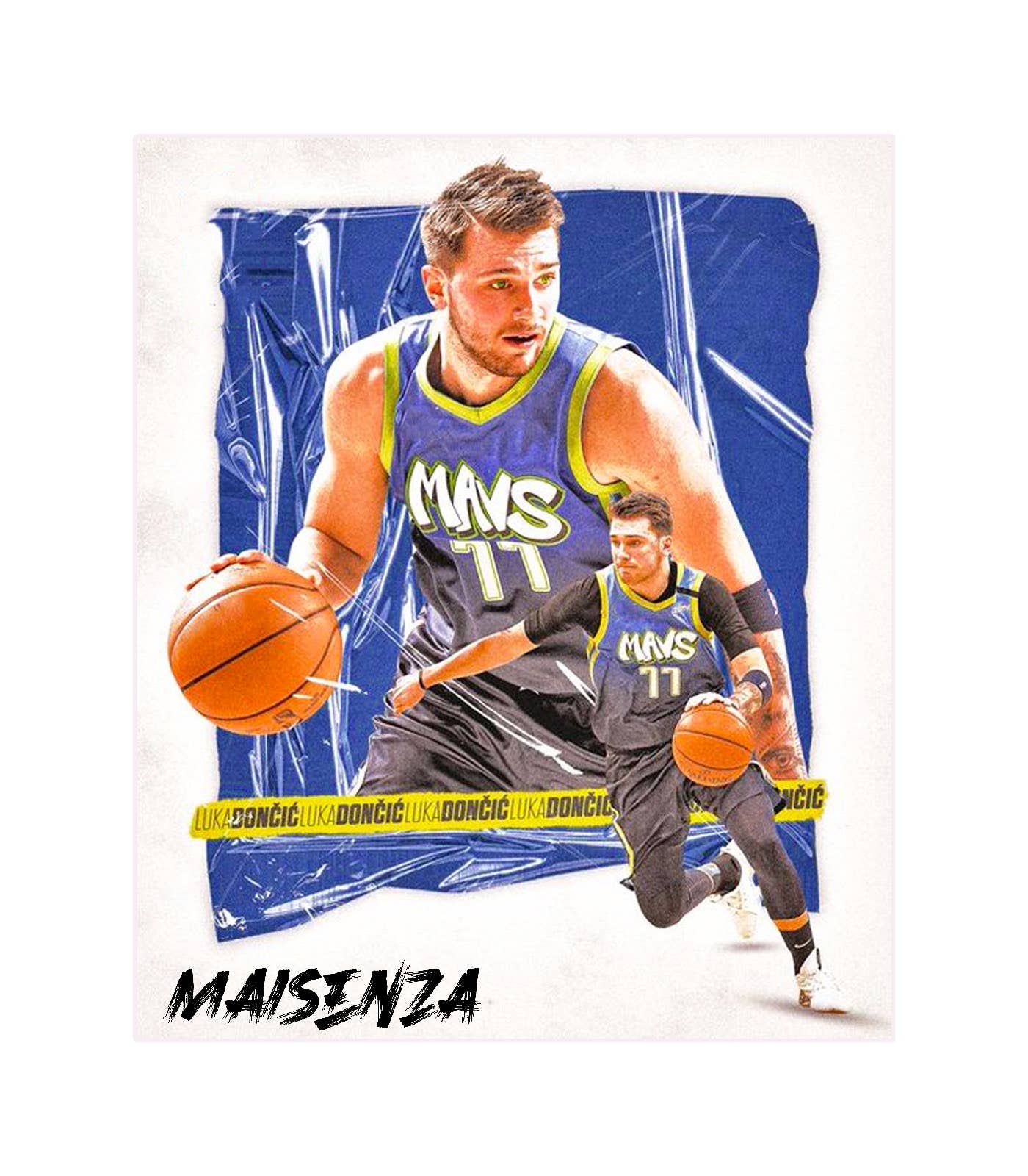 #MAISENZA – T-shirt estampada - Homem por atacado – Camiseta DONCIC 2024 - Basquete - NBA1