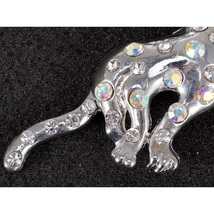 AK Brand - Wholesale Brooch - Silver Leopard Cheetah Cat Cub Pin Brooch3