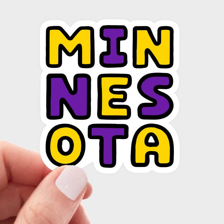 Minnesota Sticker - vikings, skol, purple, yellow, nfl for wholesale by Yarnival