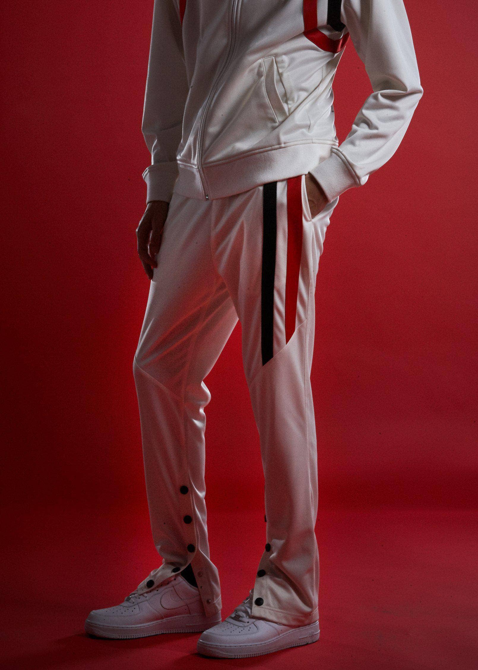 Robin K - Wholesale Pants - Men's - Blank State Men's Snap Track Pants in White5