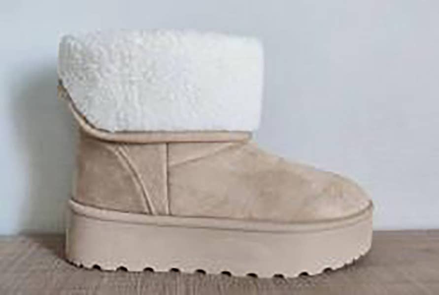 Stella Shoes - Wholesale Snow Boots - Women's - AR-SUPER-E THICK SOLE snow boots ANKLE HIGH FUR FOLD0