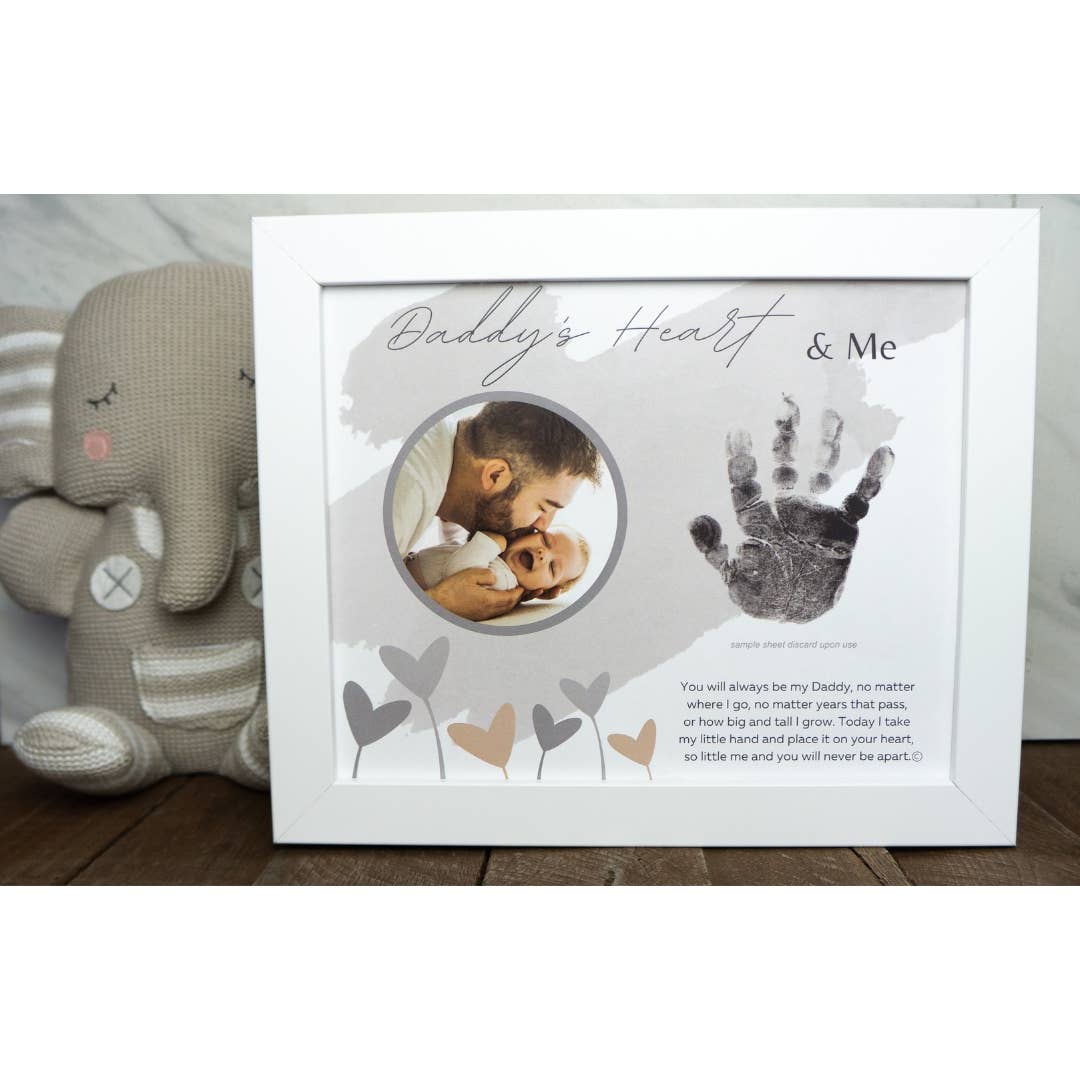 The Grandparent Gift Co. Inc. - Wholesale Picture Frame - Kids & Baby - Daddy Handprint Keepsake Frame: Heart and Me 43804