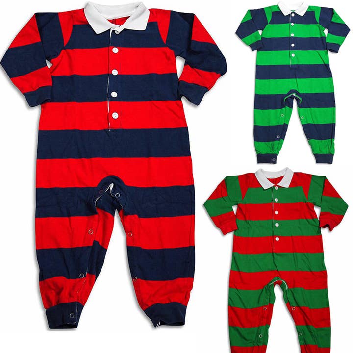 Sara's Prints Baby Infant Toddler Boys One Piece Rugby Cover for wholesale by Eastern Off Price
