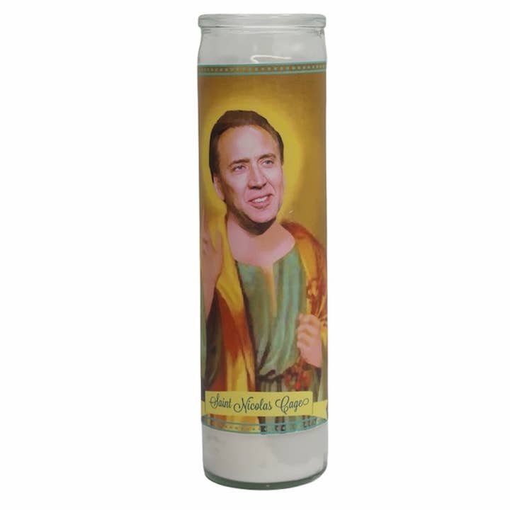 Nicolas Cage prière dévotionnelle Saint Bougie pour la vente par The Luminary and Co.
