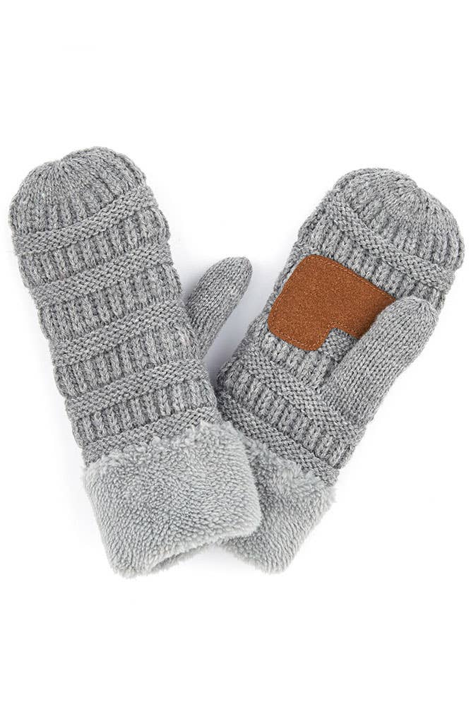 Hana – wholesale Mittens – Child – C.C Kids solid Knitted mitten4