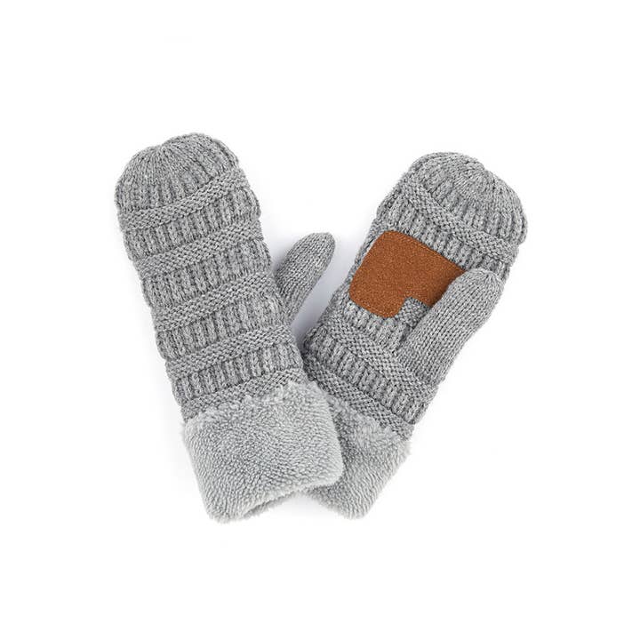 Hana – wholesale Mittens – Child – C.C Kids solid Knitted mitten4
