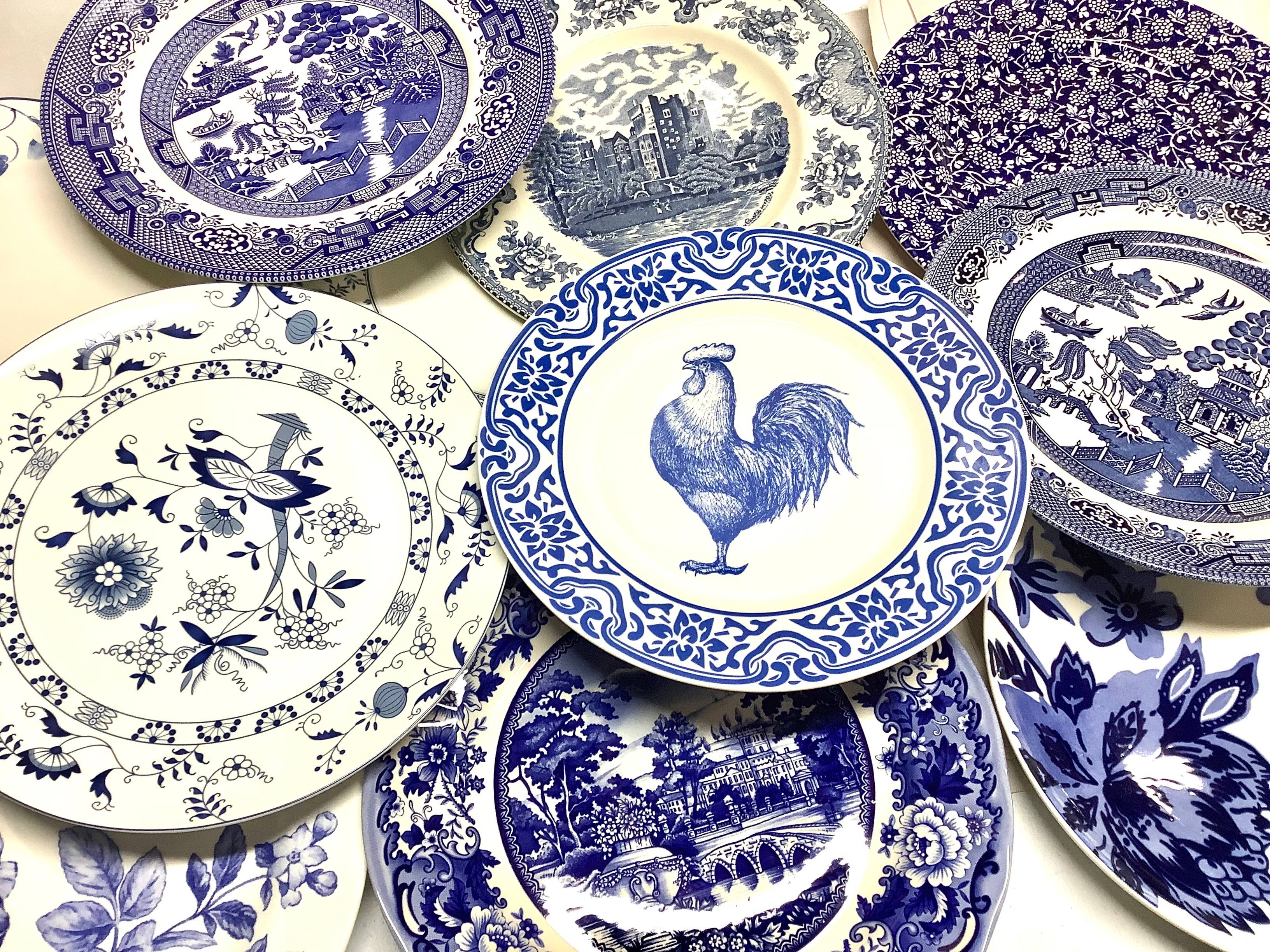 All Little Cute Things - Wholesale Salad Plate - Mismatched Blue and White Plates Salad Side, Restaurant11