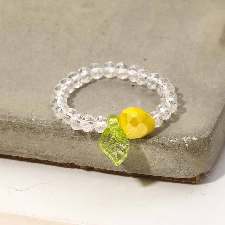 Anarchy Street – wholesale Band/Stackad Ring – Glas Pärla Frukt Ring