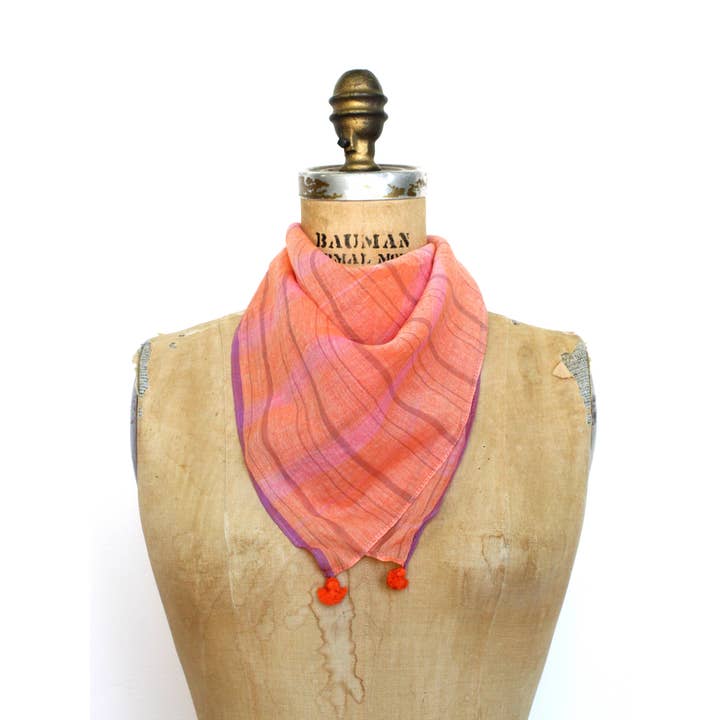 Rover & Kin - Wholesale Bandana - Women's - Berry Jamdani Bandana1