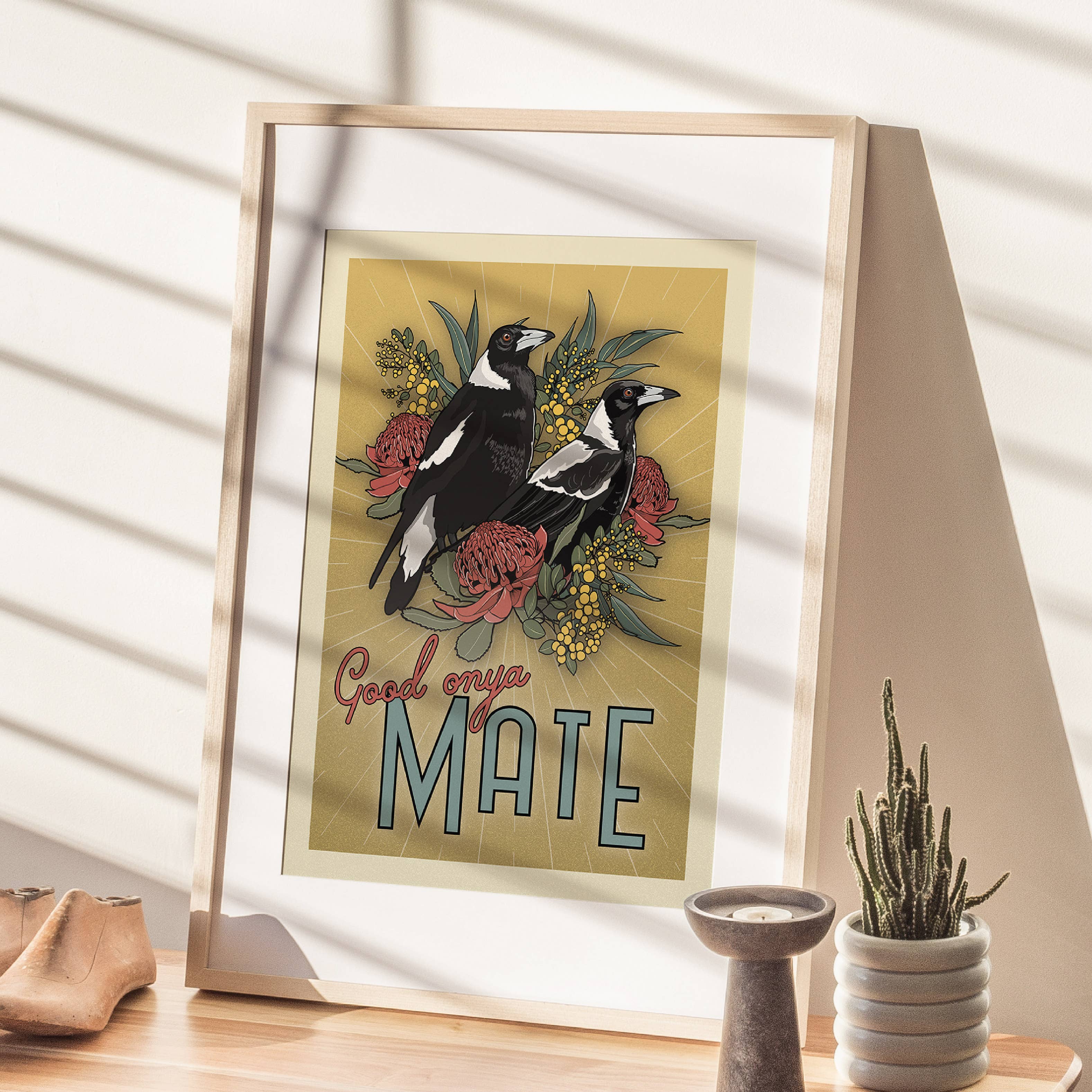 Little Green Mini Creative - Wholesale Poster - Magpies A4 Poster | Art Print | Australian Wall Art1