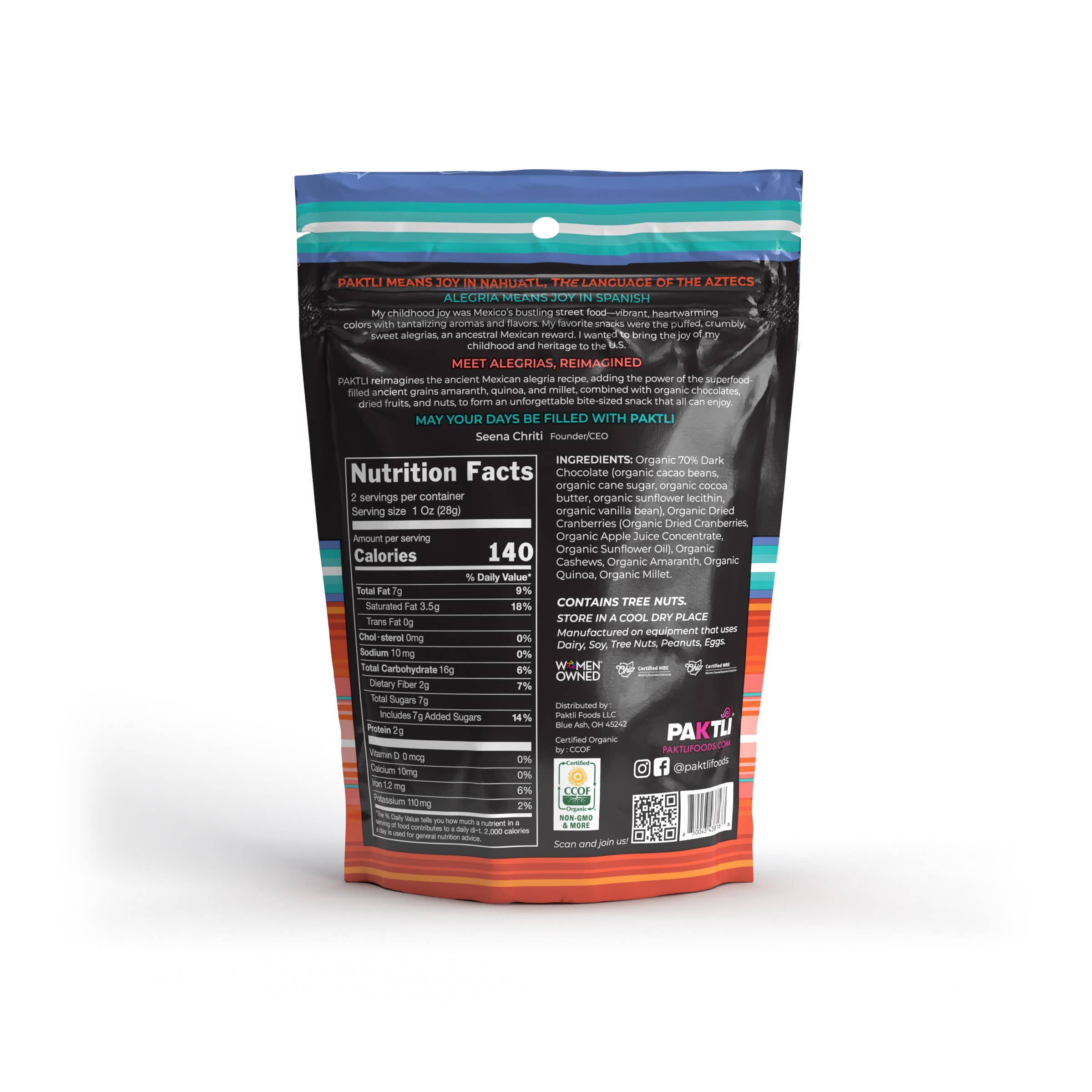 Paktli Foods - Wholesale Chocolate Covered Sweets - NEW Extra Dark Chocolate  Alegria Bites+ Cranberries/Cashews1