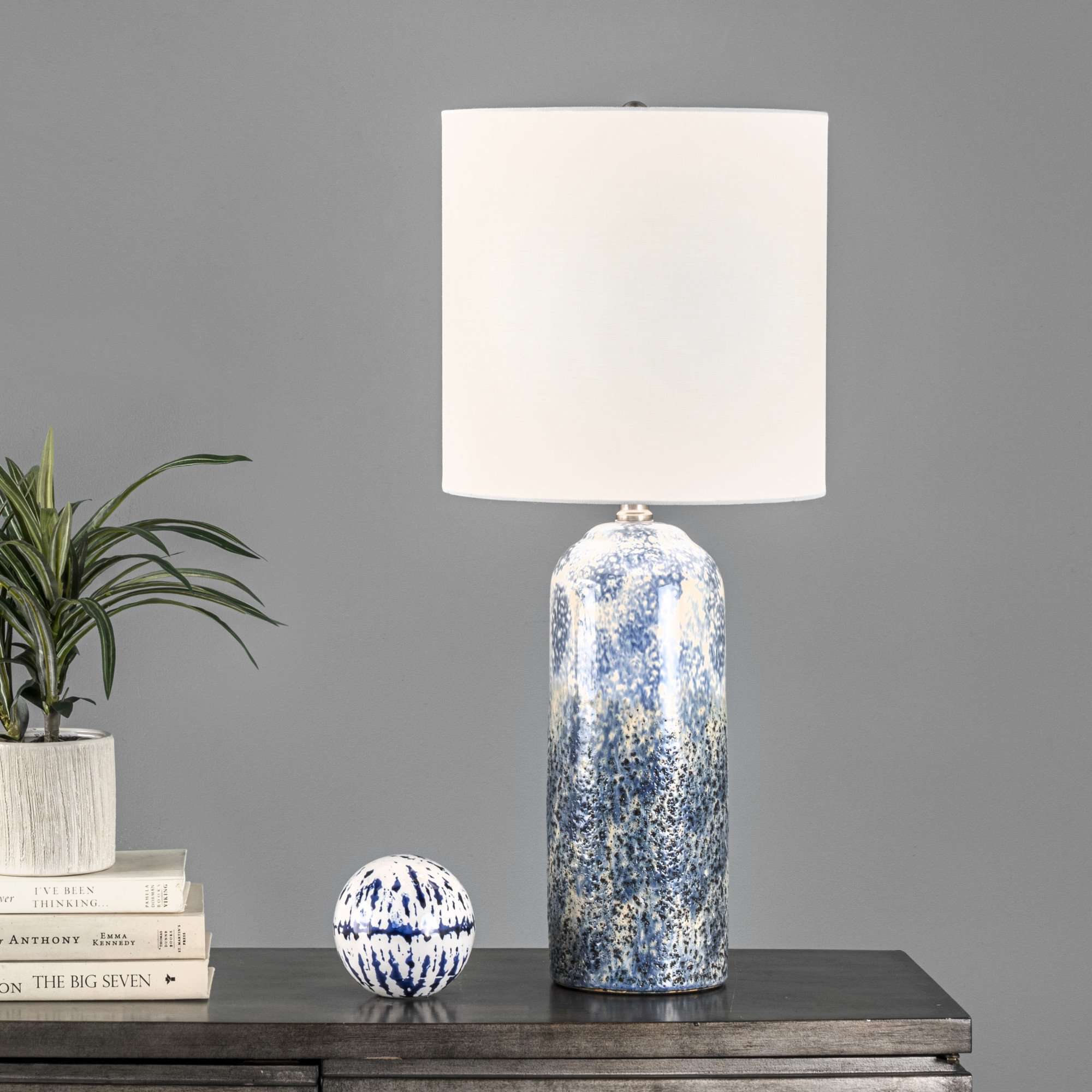Blue Watts 25" Ceramic Table Lamp for wholesale on Faire1