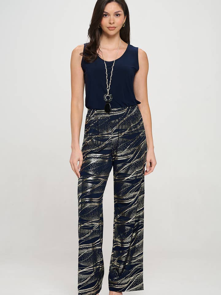 Pantalon large en feuille HIT-5042HF-ARD1-F032 pour la vente par Jostar