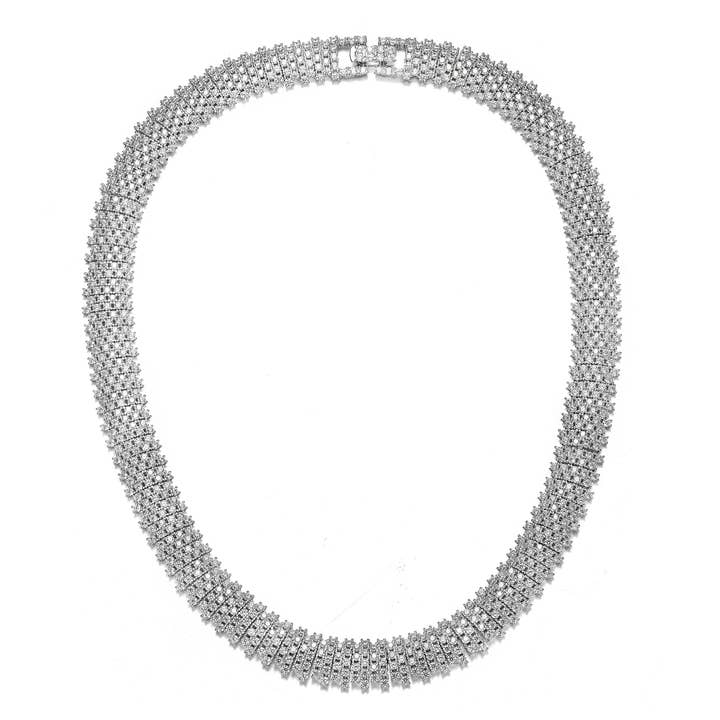Collier en argent sterling avec zircone cubique (3251) pour la vente par Genevive