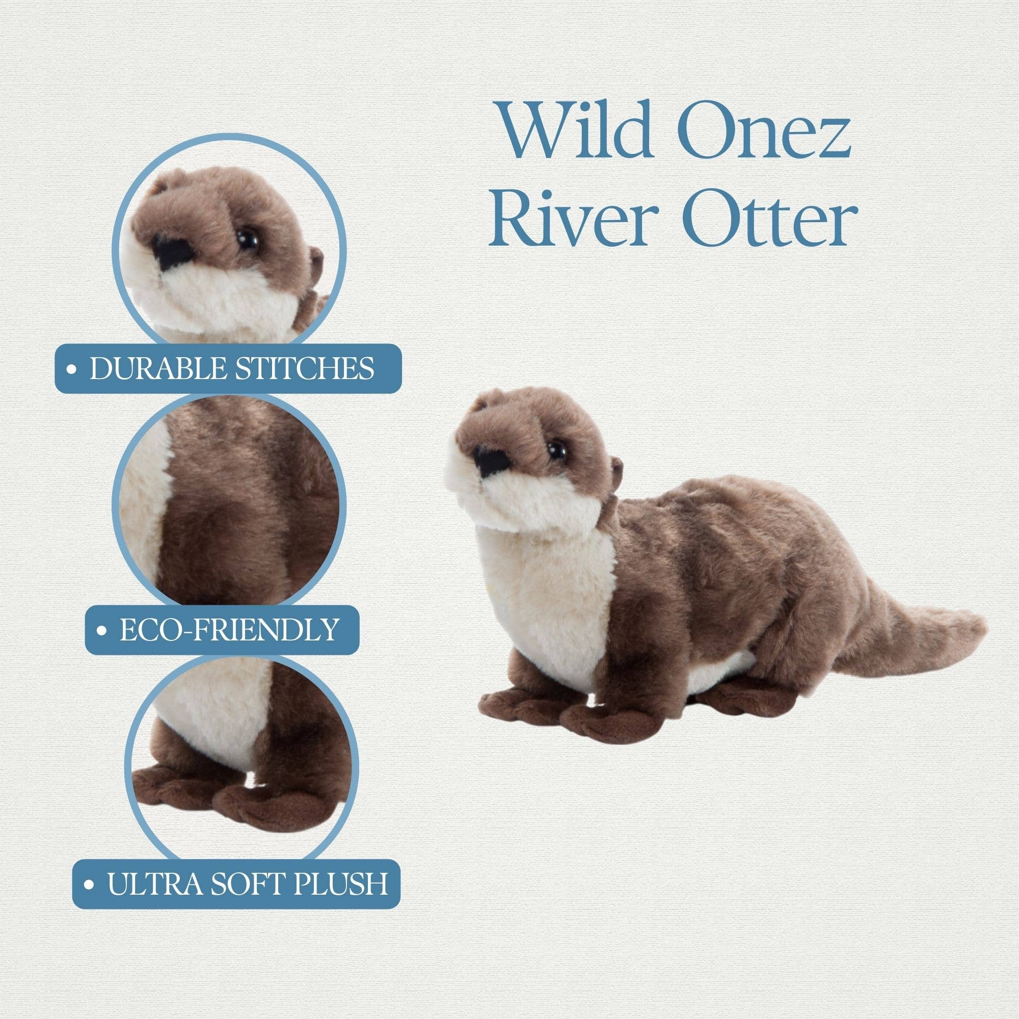The Petting Zoo - Venta al por mayor Peluche - Niños y bebés - Nutria de río Wild Onez de 9 «(23 cm)1