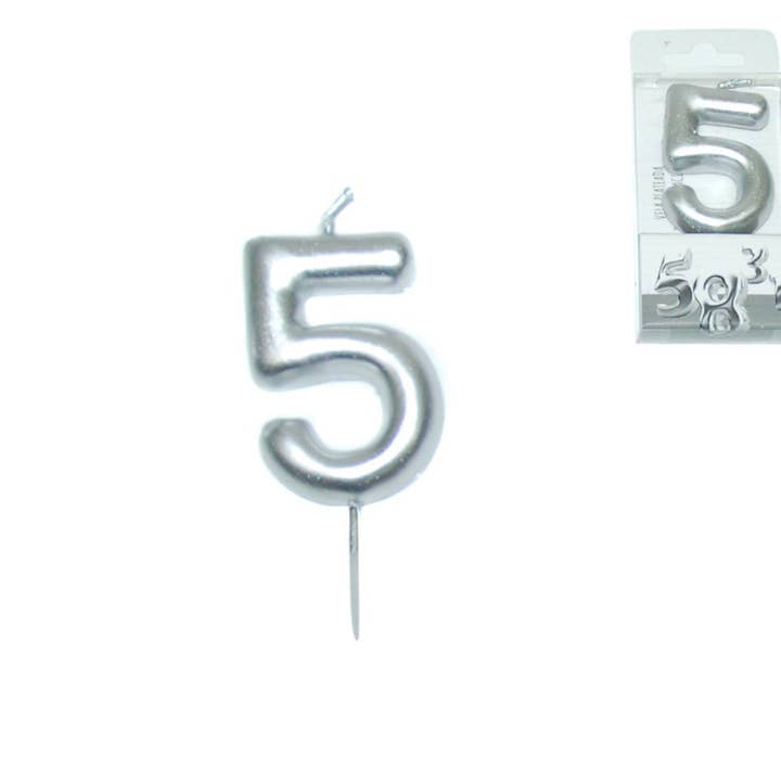 SILVER ANNIVERSARY CANDLE -5- for wholesale by Aktual / Dekora Import S.A