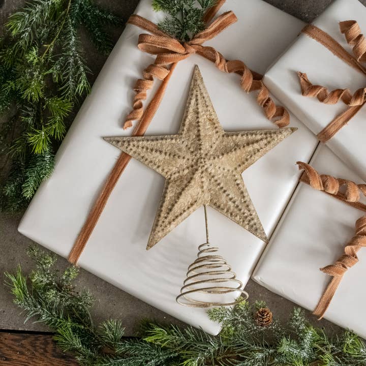 CREAM STAR TREE TOPPER for wholesale by Ragon House