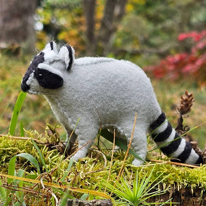 **STORE DISPLAY MODEL** For Felt Raccoon DIY Kit for wholesale by DelilahIris Designs