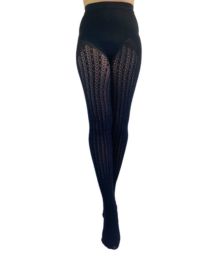 Pamela Mann - Wholesale Tights - Women's - Chevron Patterned Knit Tights