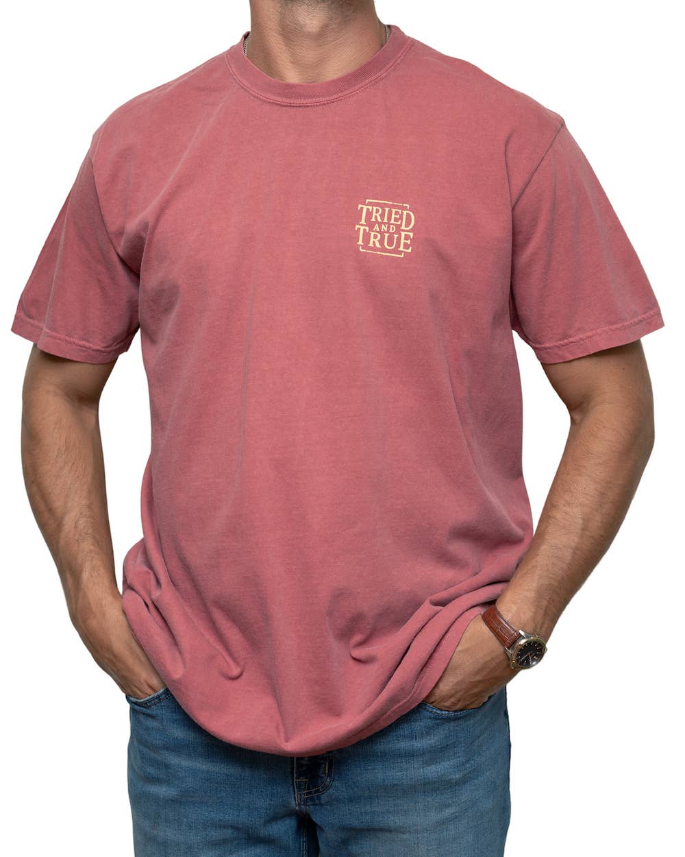 American Made Bullet Flag Crimson Short-Sleeve T-Shirt for wholesale on Faire1