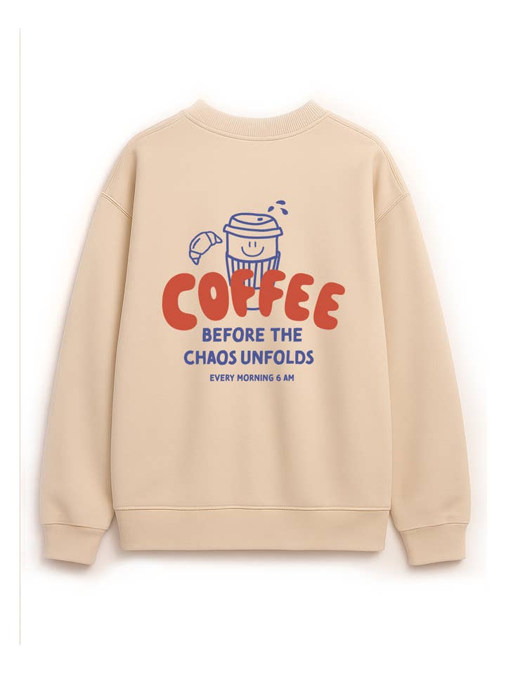 Liliput - Wholesale Graphic Sweatshirt - Women's - Adult sweatshirt beige coffee