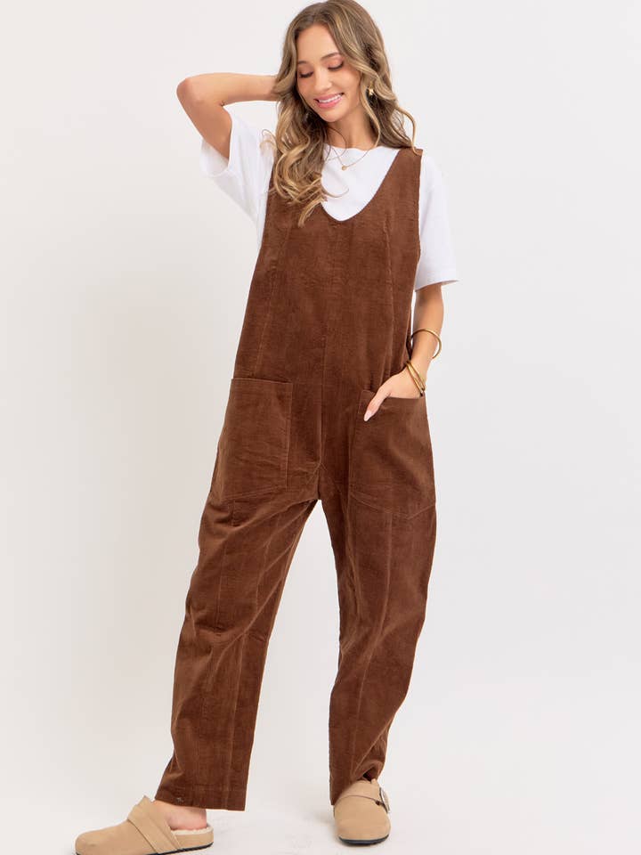 Sweet Lovely by Jen - Wholesale Overalls - Women's - PULL-ON-STYLE CORDUROY OVERALL JUMPSUIT42