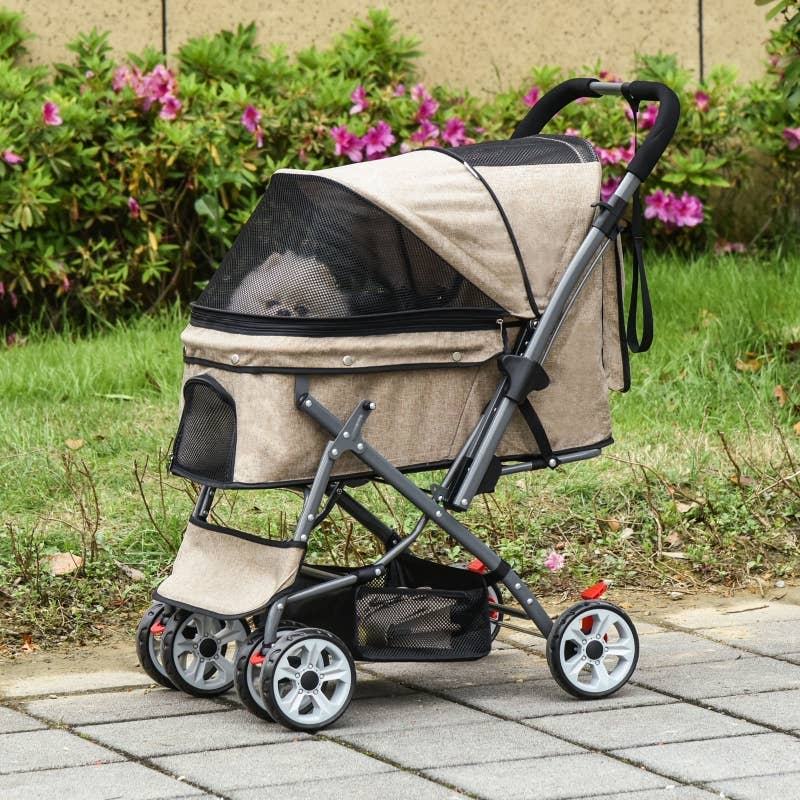 Furr-Baby Gifts - Wholesale Pet Carrier - Cat/Dog - Pet Foldable Travel Carriage Stroller with Reversible Handle21
