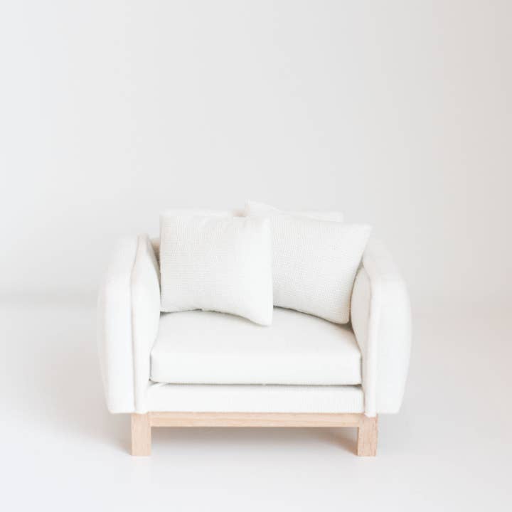 Macy Mae Dollhouse Designs - Wholesale Doll – Kids - Camden Frame Chair | Warm White1