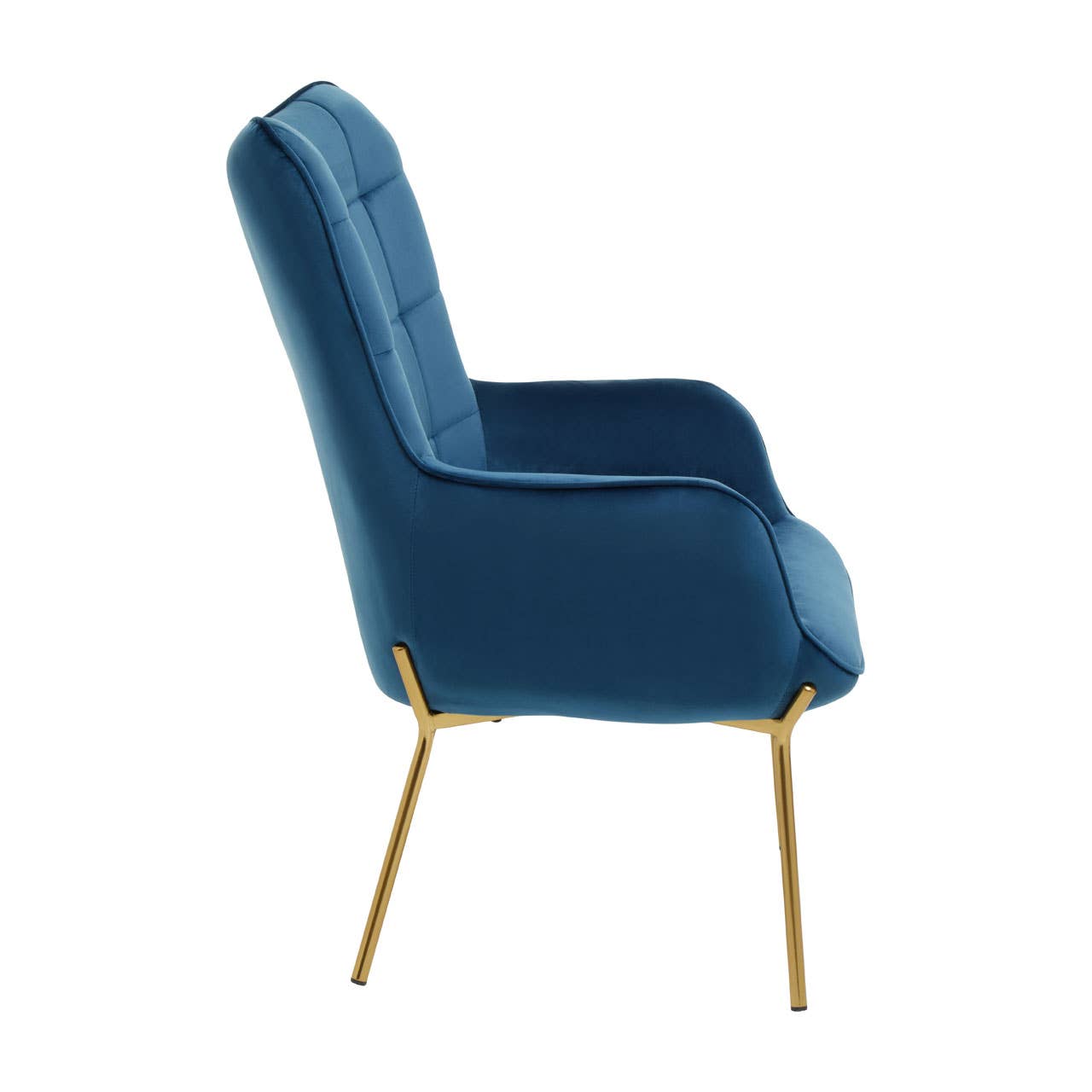 Interiors by Premier – wholesale Chair – Stockholm Blue Velvet Chair2