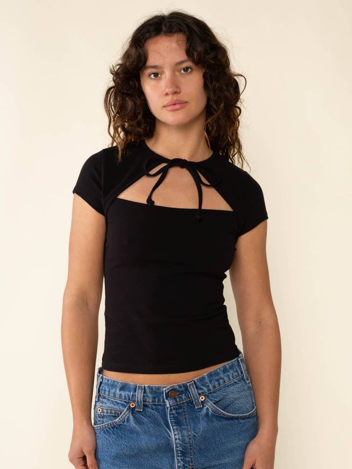 Risa Neck Tie Top for wholesale by NLT