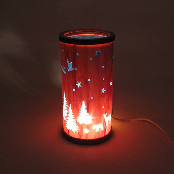 Made and Assembled - Vente Lampes d'appoint/de bureau - Colonne en placage cerisier - Woodlands3