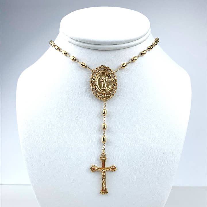 Luxus Accessories - Wholesale Prayer Beads Necklace - 18k Gold Filled Beaded Divine Child Rosary1