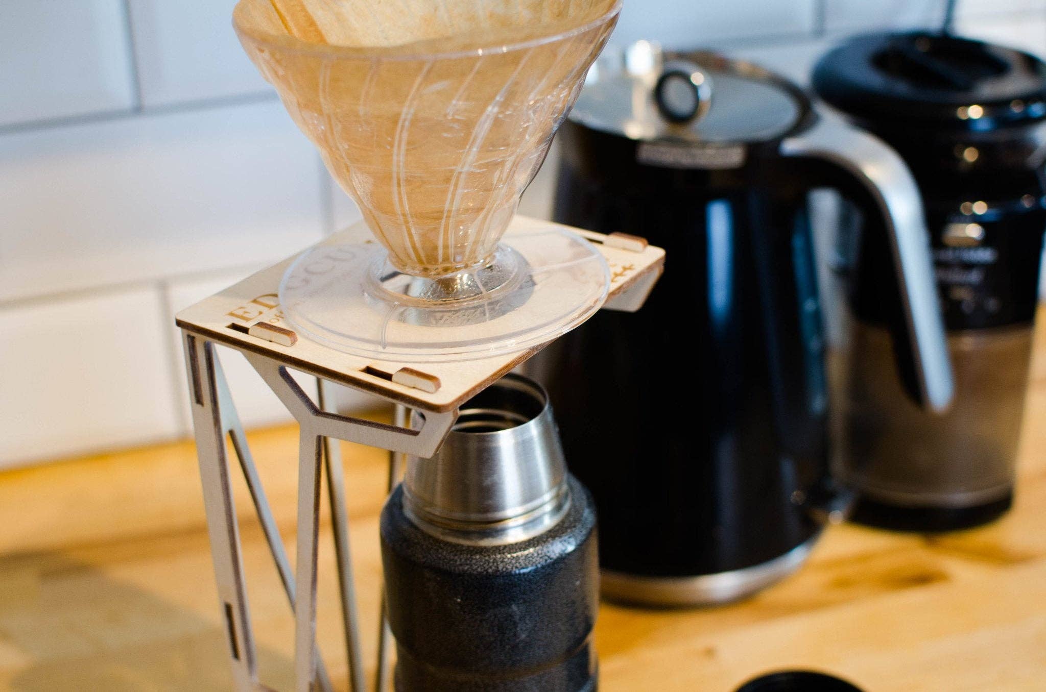 Birch and tides – wholesale Coffee machine – Tall V60 Drip coffee wooden stand2