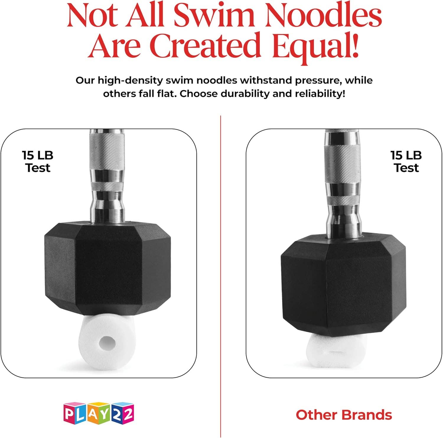 Play22 - Wholesale Strand/zwembad-speelgoed - Kinderen en baby - Zwembadnoedels Schuim 6-Pack – Grote Witte Zwemnoedelbuizen7