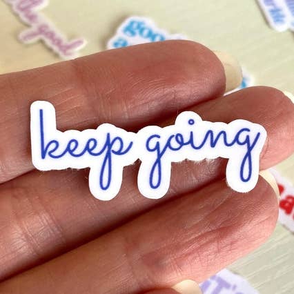 Keep Going Tiny Mental Health Sticker 💪🏻 for wholesale by Rise & Align