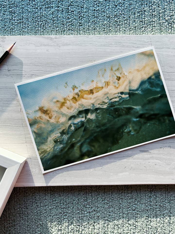 San Clemente Watercolor ocean inspired fine art (print only) for wholesale by art+drift