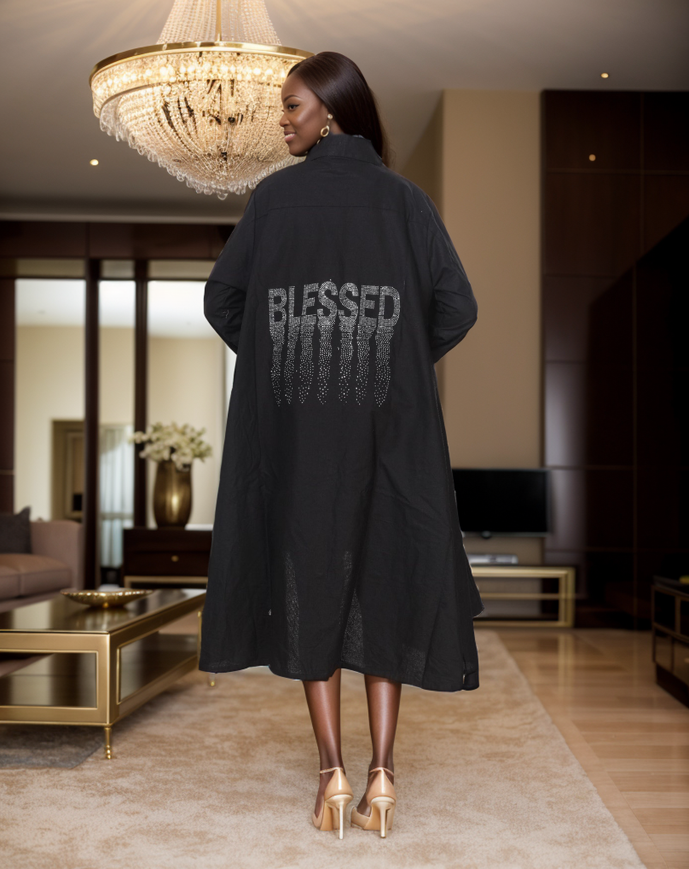 KaraChic - Wholesale Dress - Women's - 7042 - "BLESSED" Button Down Shirt Dress in High Low Style1